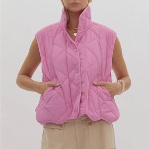 Entro Pink Quilted Vest